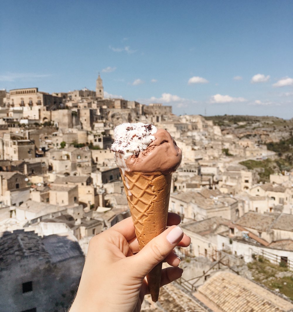 Small Towns in Italy- Matera. Gelato