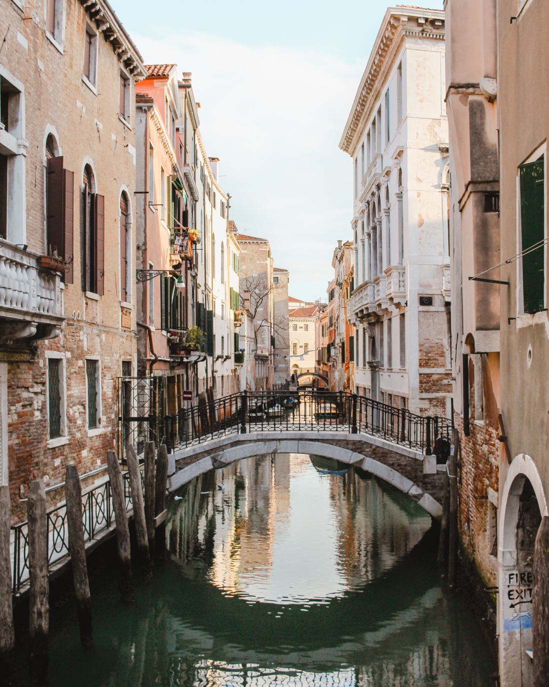 Venice in the winter- Bridge over canal